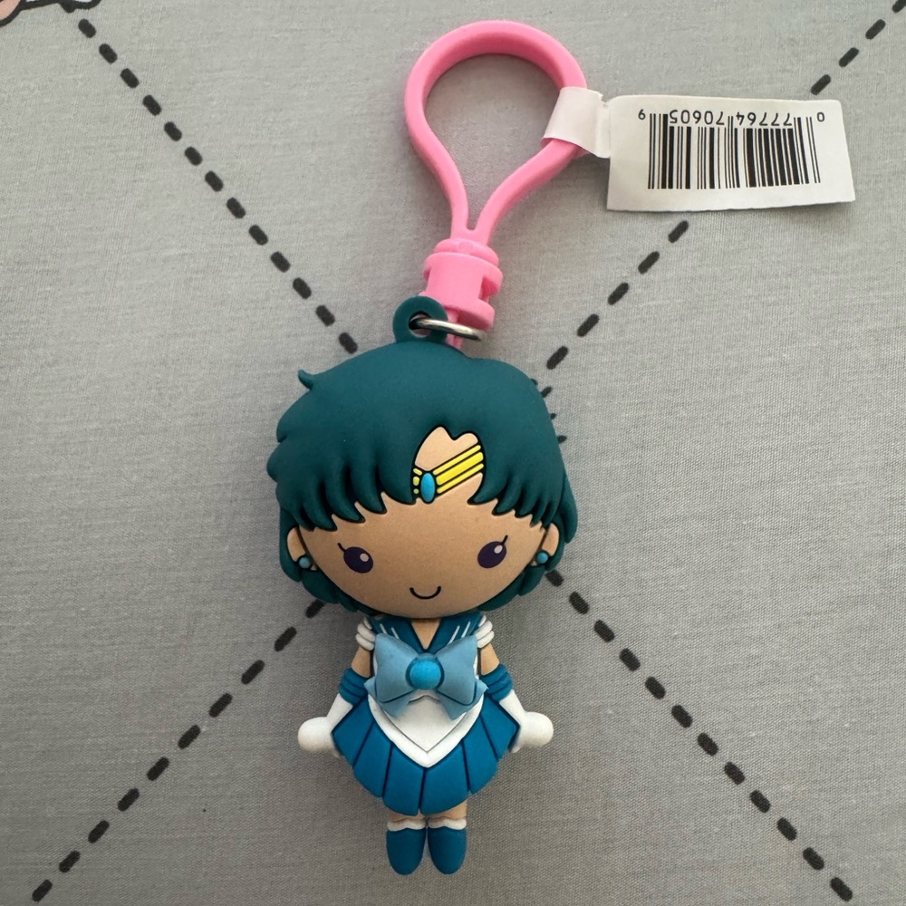 Sailor Moon Series 1 Figural Bag Clip/Charm (Sailor Mercury Keychain)